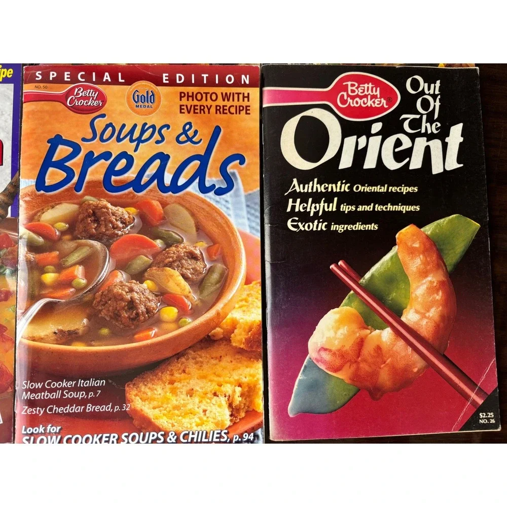 9 Betty Crocker Creative Recipes Cookbooks Vintage 90s Chinese‎ Mexican Seafood